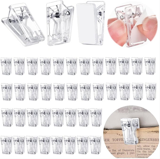 40PCS Tapestry Wall Hanging Clips, Tapestry Hangers Adhesive Clips for Hanging and Organization