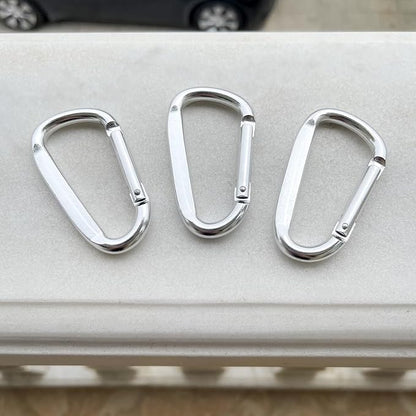 3" Aluminum Carabiner Clips, 12PCS D Ring Shape Keychain Carabiners Hook Buckle
