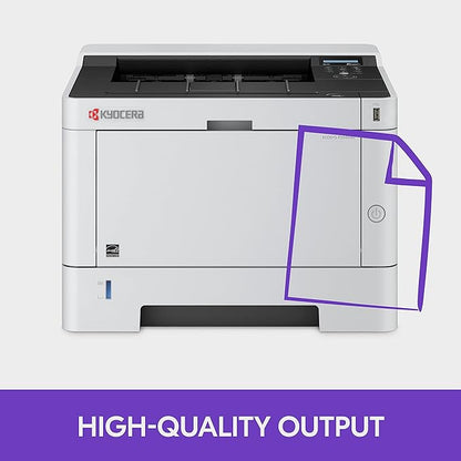 Kyocera 1102RY2US0 Model ECOSYS P2040dw Monochrome Network Laser Printer, 42 PPM B&W, Print Resolution 600 x 600 DPI Up to Fine 1200 DPI, Standard Wireless and Wi-Fi Direct Capability, 256 MB Memory