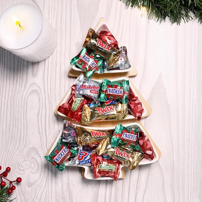 SNICKERS, TWIX, MILKY WAY & 3 MUSKETEERS Minis Milk Chocolate Candy Variety Pack, Individually Wrapped Christmas Candy Stocking Stuffers, 70 Ct Bulk Bag