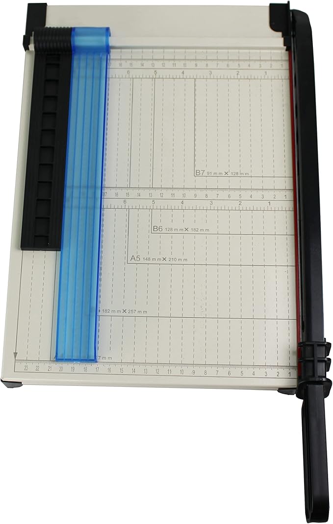 TEXALAN(R) 12-Inch Guillotine Paper Trimmer - Durable Metal & ABS, 12 Sheet Capacity with Magnetic Clamp & Guide
