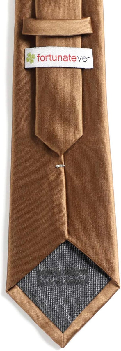 Mens Solid Satin Mens Tie With Hanky,Handmade Neckties For Men