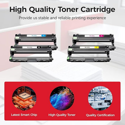 DR229CL Drum Unit Not Toner 4-Pack Set Printer Replacement Compatible for Brother DR-229CL Imaging Drum MFC-L3720CDW MFC-L3780CDW HL-L3220CDW HL-L3280CDW HL-L3300CDW HL-L3295CDW L8245CDW MFC-L8395CDW