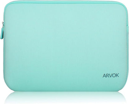 Arvok 13 13.3 14 Inch Laptop Sleeve Case for MacBook Pro/MacBook Air 13-14 inch, Water-Resistant Notebook Chromebook Computer Pouch, Carrying Bag Cover for HP/Dell/Lenovo/Asus/Acer, Light Green