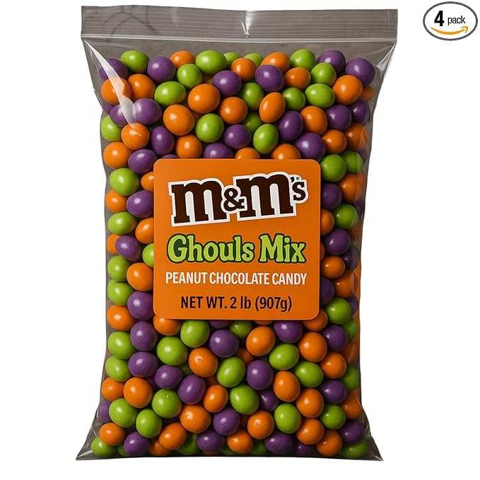 MM's Ghoul's Mix Halloween Candy, Peanut Chocolate, 2 Pounds Bulk