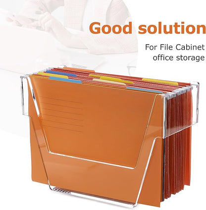 DINGHUO Hanging File Folder Frame, Legal Size Hanging File Organizer, Acrylic File Holder Filing Organizer Box Storage for Desk, Home Office, School - 1 Pack
