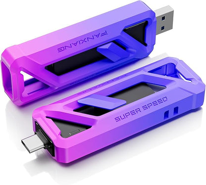 fanxiang Flash Drive 1TB, Up to 2050MB/s USB 3.2 Gen2×2 with USB A + Type C, 2-in-1 USB Memory Stick Thumb Drive for iPhone/Android/Windows/MacPC/Laptops, FF958