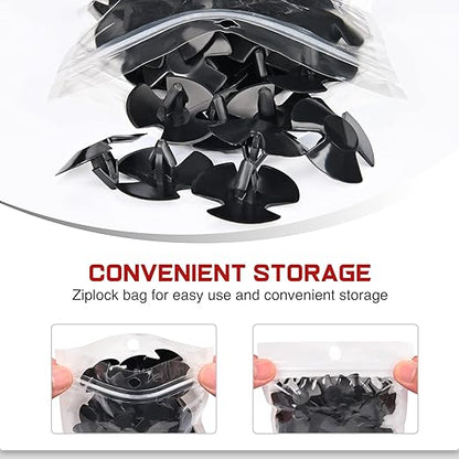 Nilight 50Pcs 8.7mm Hole Hood Insulation Push-Type Retainer Clips Compatible with Chrysler 4878883AA Dodge 1996-2005 Neon 2009-On Jeep Grand Cherokee, 2 Years Warranty