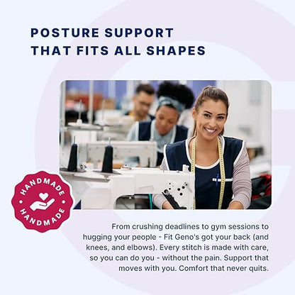 Fit Geno Back Brace Posture Corrector for Men & Women: Shoulder Straightener Adjustable Full Back Support Pain Relief - Scoliosis Hunchback Spine Corrector (Large/X-Large)