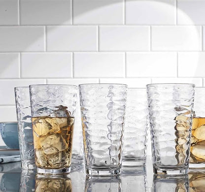 Glaver's Drinking Glasses Set of 10 Highball Glass Cups, 17 Oz Cooler Glassware. Home and Bar Everyday Basic Drinkware Elegant Kitchen Glasses for Water, Juice, Cocktails, Iced Tea.
