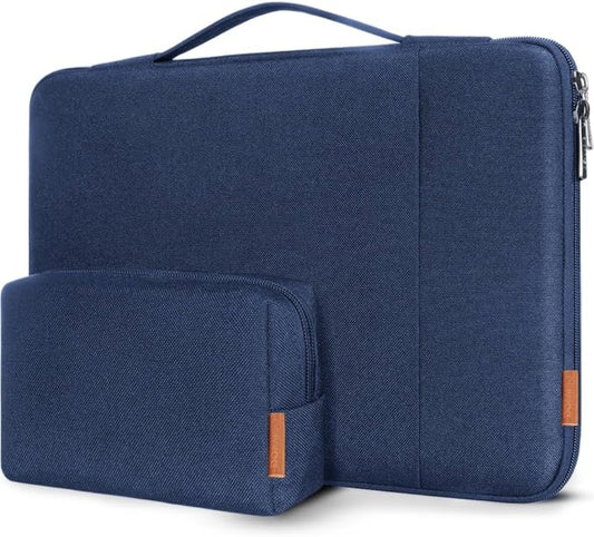 DOMISO Laptop Case Laptop Sleeve Cover Compatible with 15 inch MacBook Air M4/A3241 2025, M3/A3114,M2/A2941,15 inch MacBook Pro A1990 A1707,Compatible with Dell XPS 15 Plus with Small Case,Navy