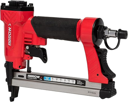 Arrow PT50 Oil-Free Pneumatic Staple Gun, Professional Heavy-Duty Stapler for Wood, Upholstery, Carpet, Wire Fencing, Fits 1/4”, 5/16”, 3/8", 1/2", 9/16” Staples, Red (Pack of 3)