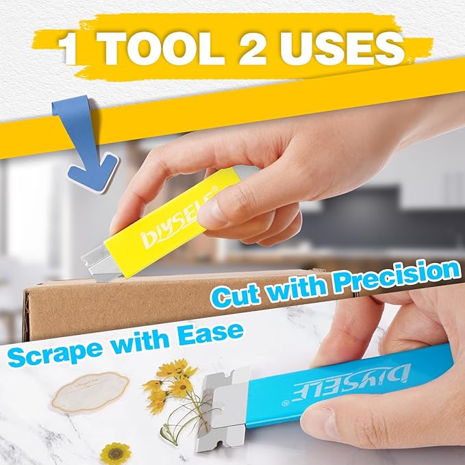 DIYSELF 48 Pack Small Box Cutter Utility Knife, Single Edge Razor Blade Knife, Metal Shell Box Cutter Retractable for Office, School, Box Opener, Box Cutters Heavy Duty