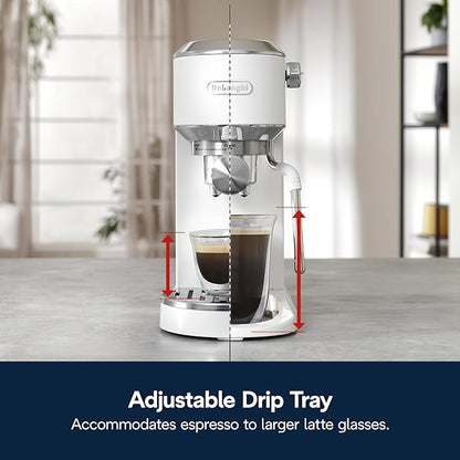 De'Longhi Dedica Duo Compact Espresso Machine - Cold Brew Coffee Maker with Milk Frother Wand- for Espresso, Hot & Iced Coffee, Cappuccinos, Lattes & Home Barista Brewing, Vanilla