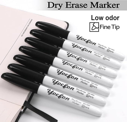 Dry Erase Markers 72 Pack, Black Whiteboard Markers With Fine Tip, Low Odor Dry Erase Markers for School Office Home