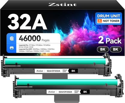 32A CF232A Drum Unit（Not Toner) Black 2-Pack Replacement for HP 32A CF232A Imaging Drum LaserJet Pro MFP M227fdn M227fdw M227sdn M203dn M203dw M118dw M148dw M148fdw M149fdw M203 M206 M227 M230 Printer