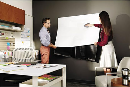 Post-it Dry Erase Whiteboard Film Surface for Walls, Doors, Tables, Chalkboards, Whiteboards, and More, Removable, Stain-Proof, Easy Installation, 4 ft x 3 ft Roll (DEF4x3)