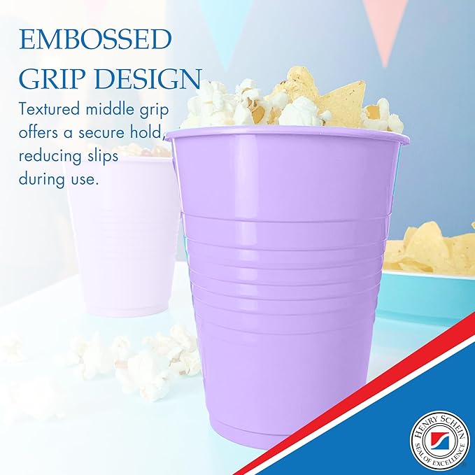 Essentials Healthcare Products Plastic Drinking Cups - Full Case of 1000 Cups - Lavender 5 oz Disoposable Cups for Cold Beverages, Parties, Office, or Medical Use - Durable & Convenient