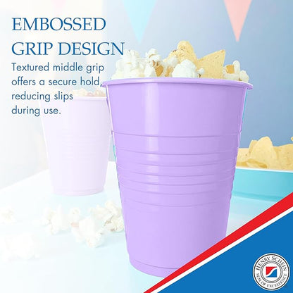 Essentials Healthcare Products Plastic Drinking Cups - Full Case of 1000 Cups - Lavender 5 oz Disoposable Cups for Cold Beverages, Parties, Office, or Medical Use - Durable & Convenient
