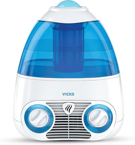 Vicks Starry Night Filtered Cool Mist Humidifier, Medium to Large Rooms, 1 Gallon Tank – Cool Mist Humidifier for Baby and Kids Rooms with Light Up Star Night Light Display, Works with Vicks VapoPads