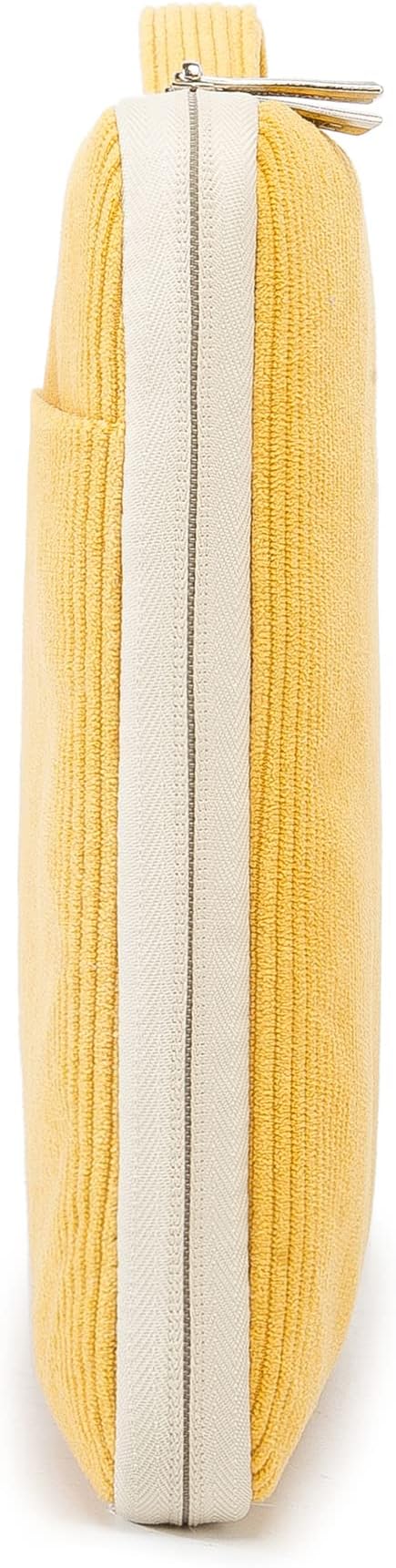Kinmac Yellow Corduroy 360° Heavy Duty Protective Laptop Sleeve Case Bag Cover with Handle for MacBook Air 13 inch,iPad Pro 13 inch and 13.3 inch HP,Dell,Lenovo,Asus,Acer Laptop