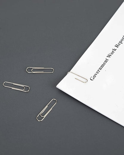 PAPERPAL Paperclips for Office School & Personal Use, #1 Smooth Paper Clip (1-2/7"), 600 Medium Paper Clips (6 Boxes of 100 Each), Silver