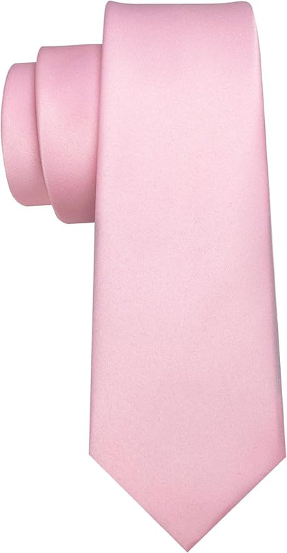 RBOCOTT 2.4“ Solid Color Skinny Tie Business Wedding Necktie for Men(6cm)