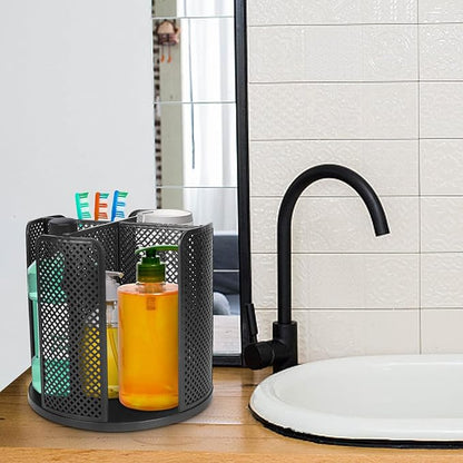 Cup and Lid Organizer Cup Dispenser Coffee Cup Organizer Paper Cup Holder Rotating for Bathroom, Restaurant, Break Room, Coffee Station, Bar, Buffet, Kitchen Cabinet, Countertop,4 Compartment