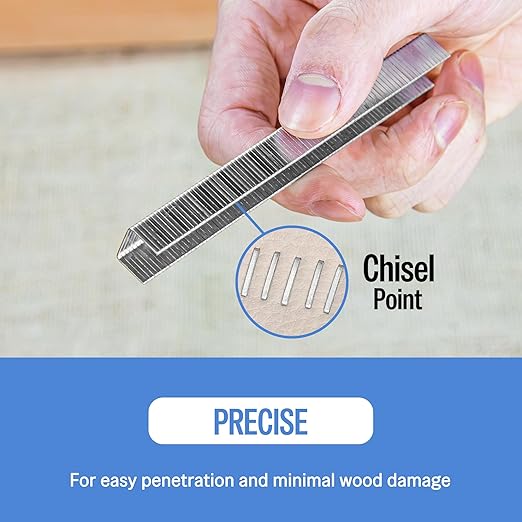 meite 20 Gauge Galvanized Upholstery Staples, 1/2-Inch (12.3 mm) Crown with 5/16-Inch Length, Heavy Duty for Construction, Furniture, Crafts & DIY Projects (1 Box)