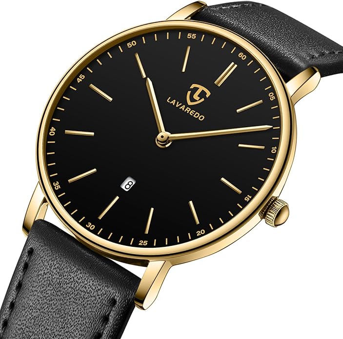 BEN NEVIS Watch, Mens Watch, Minimalist Fashion Simple Wrist Watch Analog Date with Leather Strap