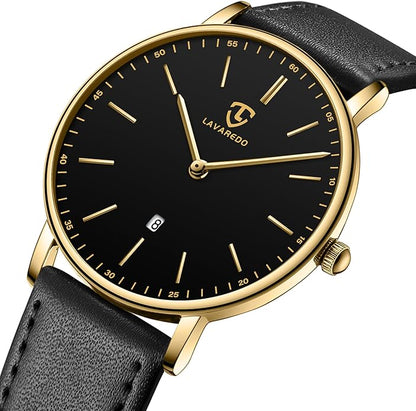 BEN NEVIS Watch, Mens Watch, Minimalist Fashion Simple Wrist Watch Analog Date with Leather Strap