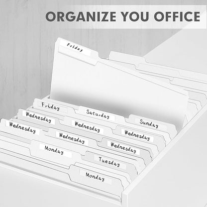 File Folder, PANDRI 120 Pack File Folder, 1/3 Cut Tab, Letter Size, Filing Folder for Office School Business, White
