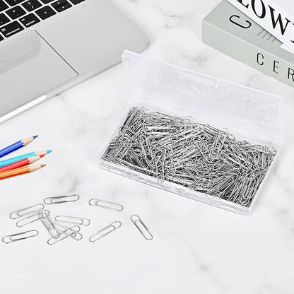 400 Pcs Medium Paper Clips,1.3 inch Smooth Paperclips Metal Paper Clip for Office, School and Teacher Supplies.