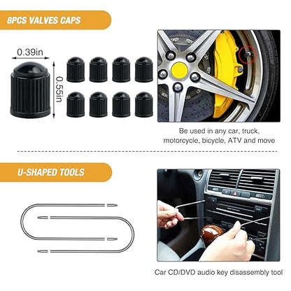 GOOACC 330Pcs Trim Removal Tool, Auto Push Pin Bumper Retainer Clip Set Fastener Terminal Remover Tool Adhesive Cable Clips Kit Car Panel Radio Removal Auto Clip Pliers, Black