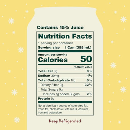 OLIPOP Prebiotic Soda Pop, Crisp Apple, Pantry Pack Packed with Prebiotics, Fiber, and Botanicals, Gluten Free, Vegan, GMO Free, 12oz (12-Cans)