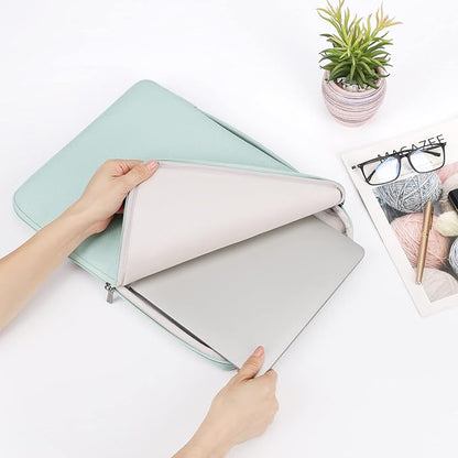 DOMISO 16 inch Laptop Sleeve Case Water Resistant Shockproof Protective Computer Bag for 16" Dell/HP Pavilion Envy/ThinkPad IdeaPad/ASUS Vivobook,Mint Green