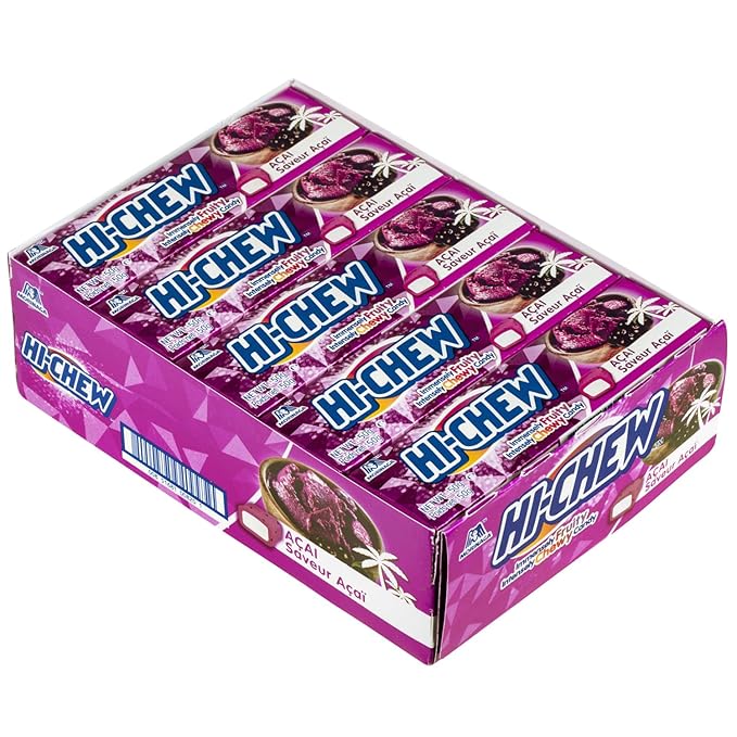 HI-CHEW Acai Sticks, 15-Pack, Soft & Chewy Candy, 1.76oz Each, Bulk Candy Individually Wrapped - Made with Immensely Juicy Fruity Flavors