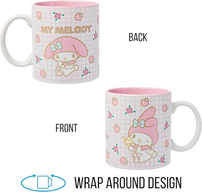 Silver Buffalo Sanrio Hello Kitty and Friends My Melody Ceramic Mug, 20 Ounces