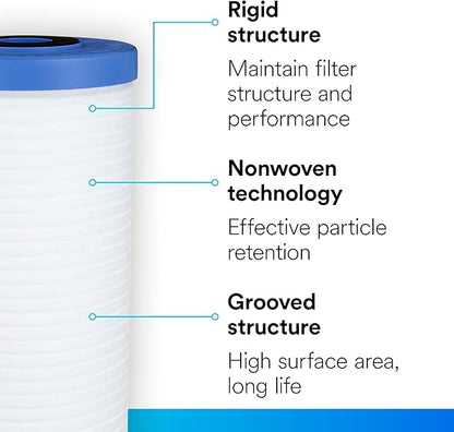 3M Aqua-Pure Whole House Replacement Water Filter AP810, For Aqua-Pure AP801, AP801-C, AP801T and AP801B Water Filtration Systems,White (Pack of 4)