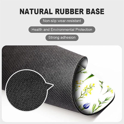 Square Mouse Pad Beautiful Flowers Plants 4, Personalized Premium-Textured Custom Mouse Mat Design, Washable Mousepad Cloth, Non-Slip Rubber Base Computer Mouse Pads for Wireless Mouse