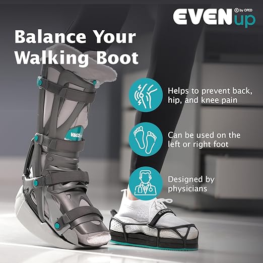 EVENup - Shoe Lift for Walking Boot I Adult Size Large I Shoe Balancer for Use with Fracture Boots or Leg Length Discrepancy I 3 Adjustable Heights for Gait Improvement I Shoe Leveler, Shoe Riser