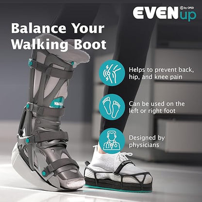 EVENup - Shoe Lift for Walking Boot I Adult Size Large I Shoe Balancer for Use with Fracture Boots or Leg Length Discrepancy I 3 Adjustable Heights for Gait Improvement I Shoe Leveler, Shoe Riser