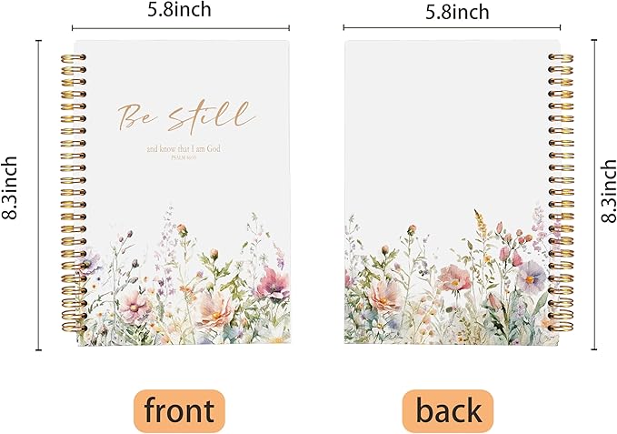 PSALM 46 Be Still and Know That I am God Christian Notebook Journal - Christian Gifts for Women, Bible Journal Notebooks for Note Taking, Bible Journaling Notebook, Spiral Notebook 5.5x8.3