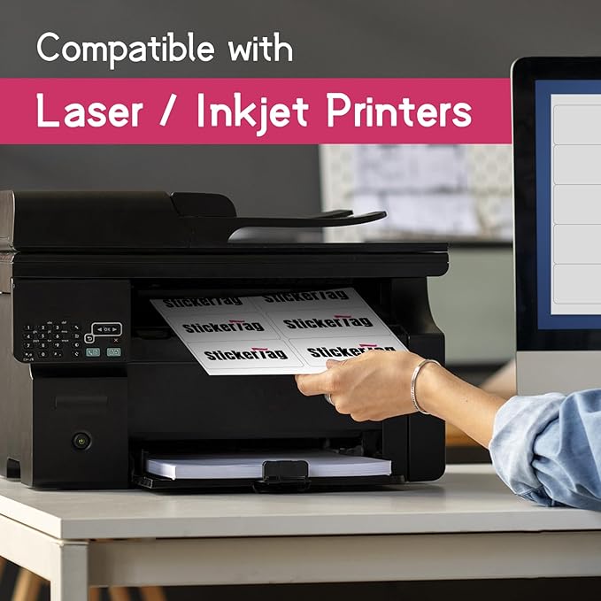 10UP 2" x 4" Shipping Labels Compatible with Laser & Inkjet Printers, Address Mailing Labels Self Adhesive Sticker Labels (100 Sheets,1000 Labels)