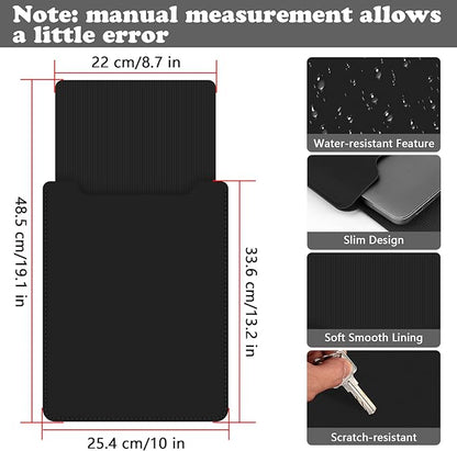BVYA 12-13.3" Laptop Sleeve, PU Leather Laptop Case Compatible with MacBook Air 13 2018-2022 (M2 A2681 M1 A2337), Compatible with MacBook Pro 13 2016-2022 (M2 A2686 M1 A2338 A2251 A2289 A2159)