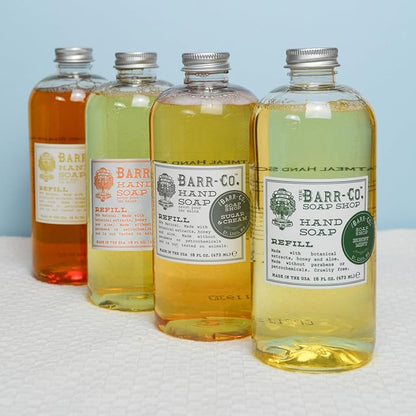 BARR-CO. Sugar & Cream Hand Soap Refill – Sweet Cream, Coconut & Sugar Scent, Natural Liquid Soap for Bathroom & Kitchen, Vegan, Moisturizing, 16 fl oz