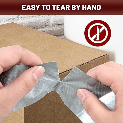Duct Tape, 24 Roll Silver Tape, 30 Yards x 2 Inch Silver Tape, Multi Packing Tape, Heavy Duty Waterproof Duct Tape, Tear by Hand and No Residue, Bulk for Home Use, Repairs and Office Supplies