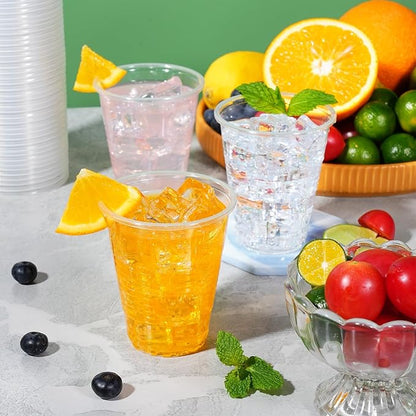 SIUQ 600 Pack 5 oz Clear Plastic Cups, Small Disposable Bathroom Mouthwash Cups, Hot/Cold Beverage Drinking Cup for Party, Picnic, Travel, Halloween, Christmas