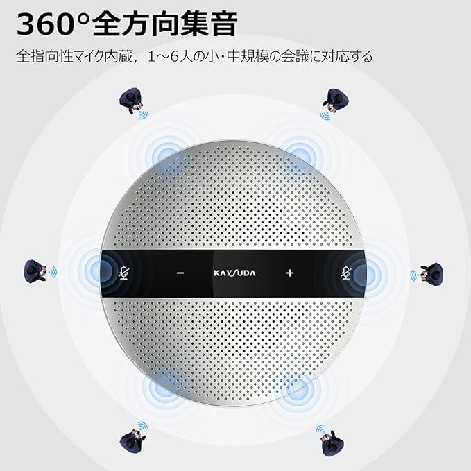 USB Speaker Phone 360° Omnidirectional Microphone Portable Conference Speakerphone Echo Cancellation for Teams, Zoom, VoIP Calls, Webinar, Phone, Call Center, Recording