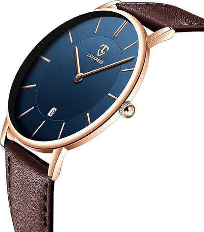 BEN NEVIS Watch, Mens Watch, Minimalist Fashion Simple Wrist Watch Analog Date with Leather Strap